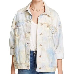 Free People
Tie Dye Denim Trucker Jacket